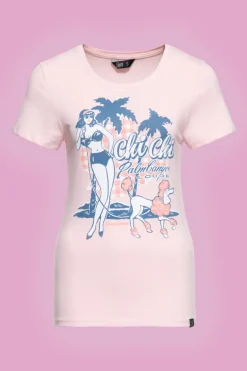 T-shirt Chi Chi Beach Poodle Pink - Queen Kerosin