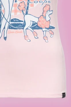 T-shirt Chi Chi Beach Poodle Pink - Queen Kerosin