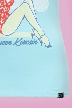 T-shirt I'm Not Your Angel Sky Blue - Queen Kerosin