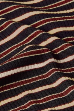 Turtle Top Pimm Stripe Cabernet Red - King Louie