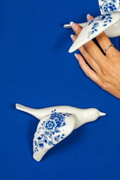 Wandvogel Delfts Blauw 3