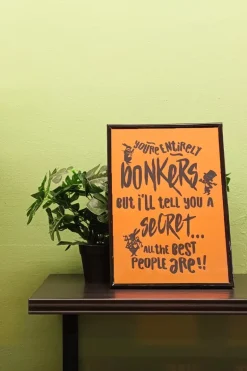 You're Entirely Bonkers Alice in Wonderland Pink