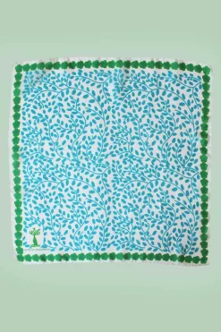 Zijden Sjaaltje - Mini Menabe Turquoise