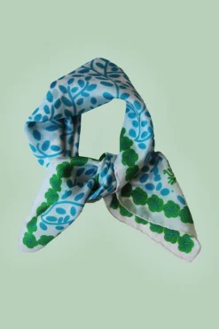 Zijden Sjaaltje - Mini Menabe Turquoise